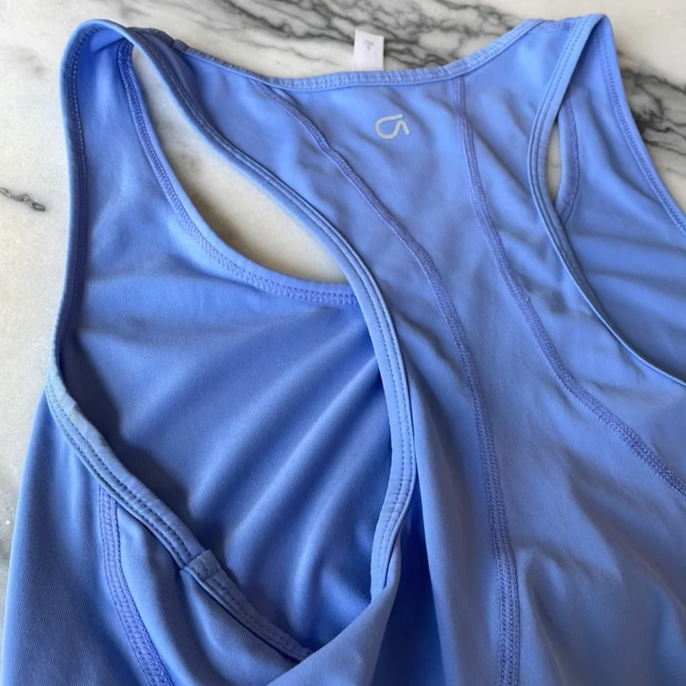 GapFit Cornflower Blue Razorback Workout Tank - Picture 9 of 10